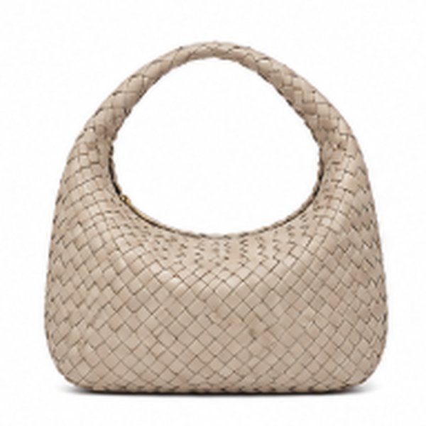 Beige woven handbag